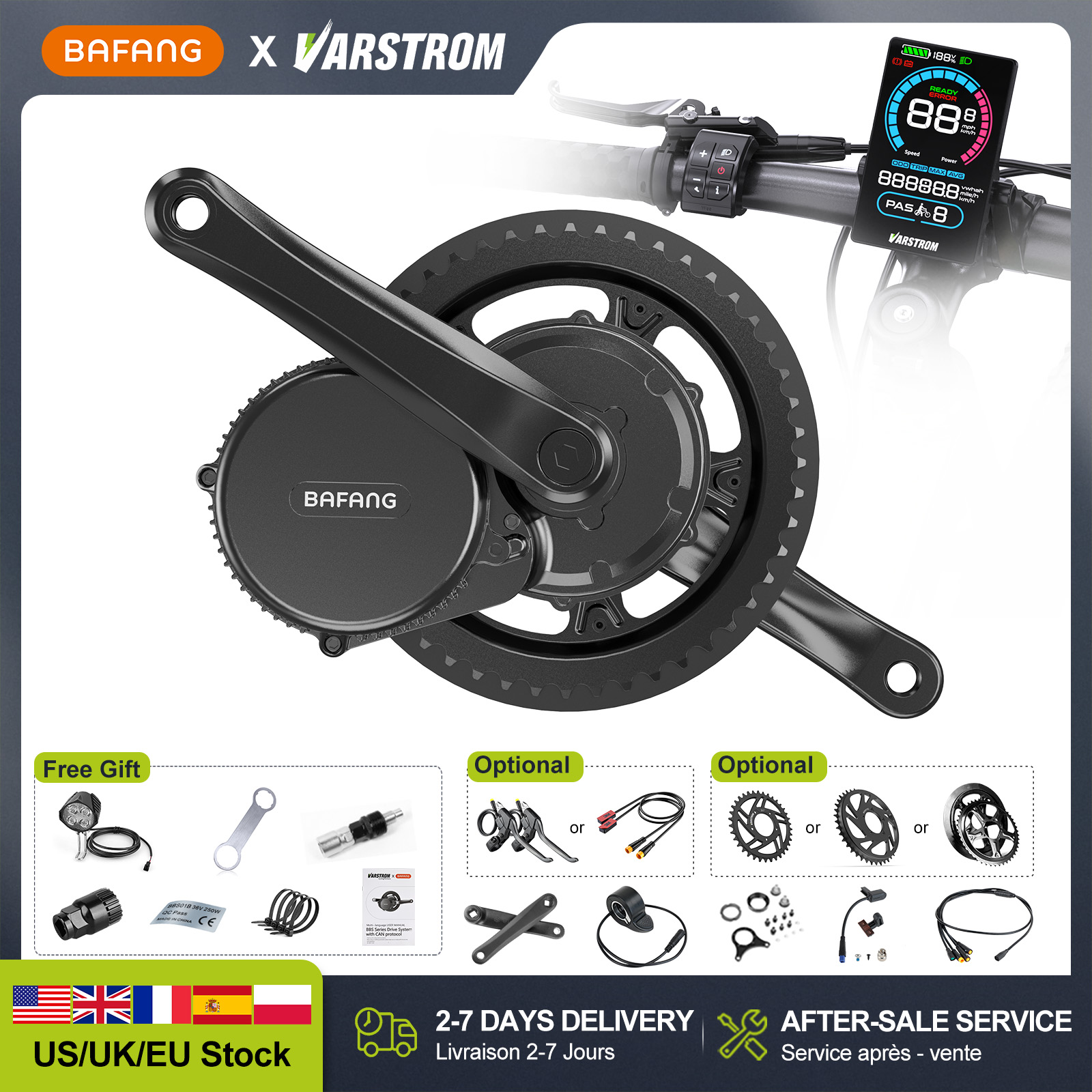 Bafang Bbs02B 48V 750W Mid Drive Kit - [US Stock] Silnik centralny BAFANG 48V