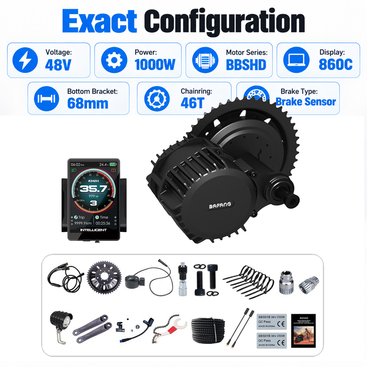 BAFANG 48V 1000W Zestaw Silnik – Bafang Bbshd 1000W Conversion Kit recenzja i cena
